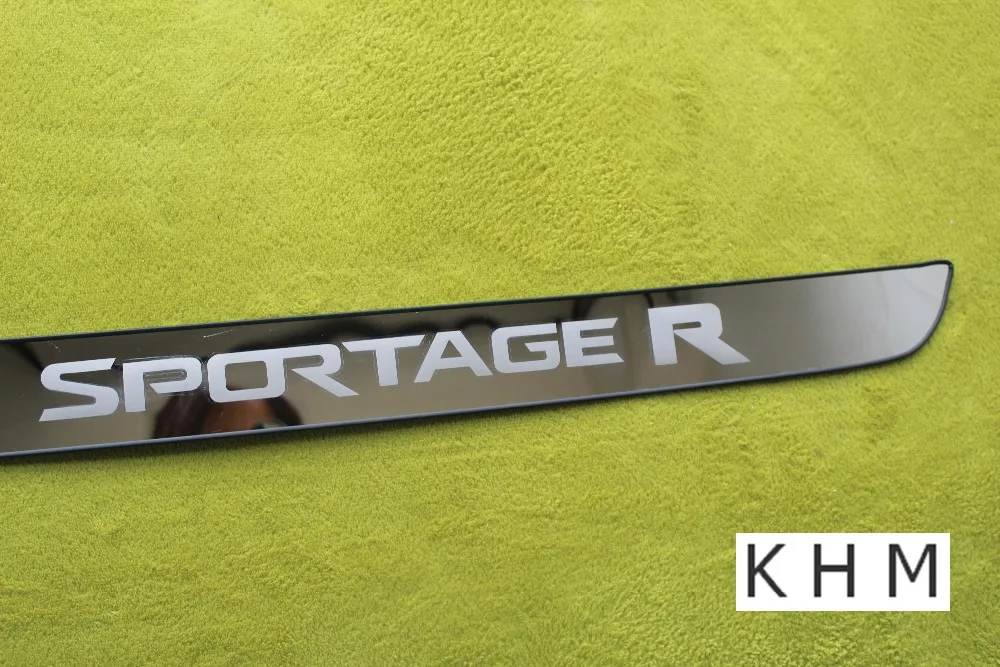 Для Kia Sportager 2011 2015 нержавеющая сталь задняя дверь Накладка для багажника подходит