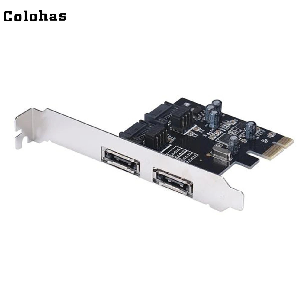 6 Гбит pci-e PCI Express до 2 Порты SATA двойной esata карты расширения 3.0 и разъёмы адаптер для
