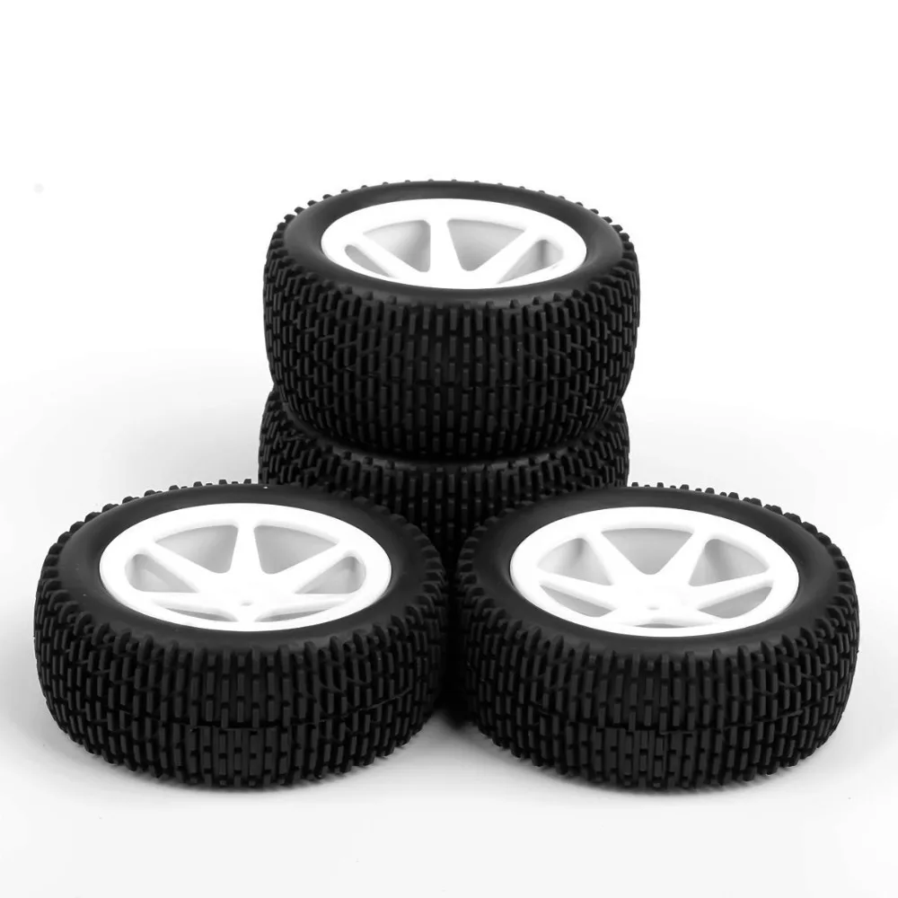 

Шины для автомобиля, 4 шт./компл. 1/10 RC, передние и задние, обод колеса с шиной для радиоуправляемого внедорожника, багги, автомобиля, игрушки, з...