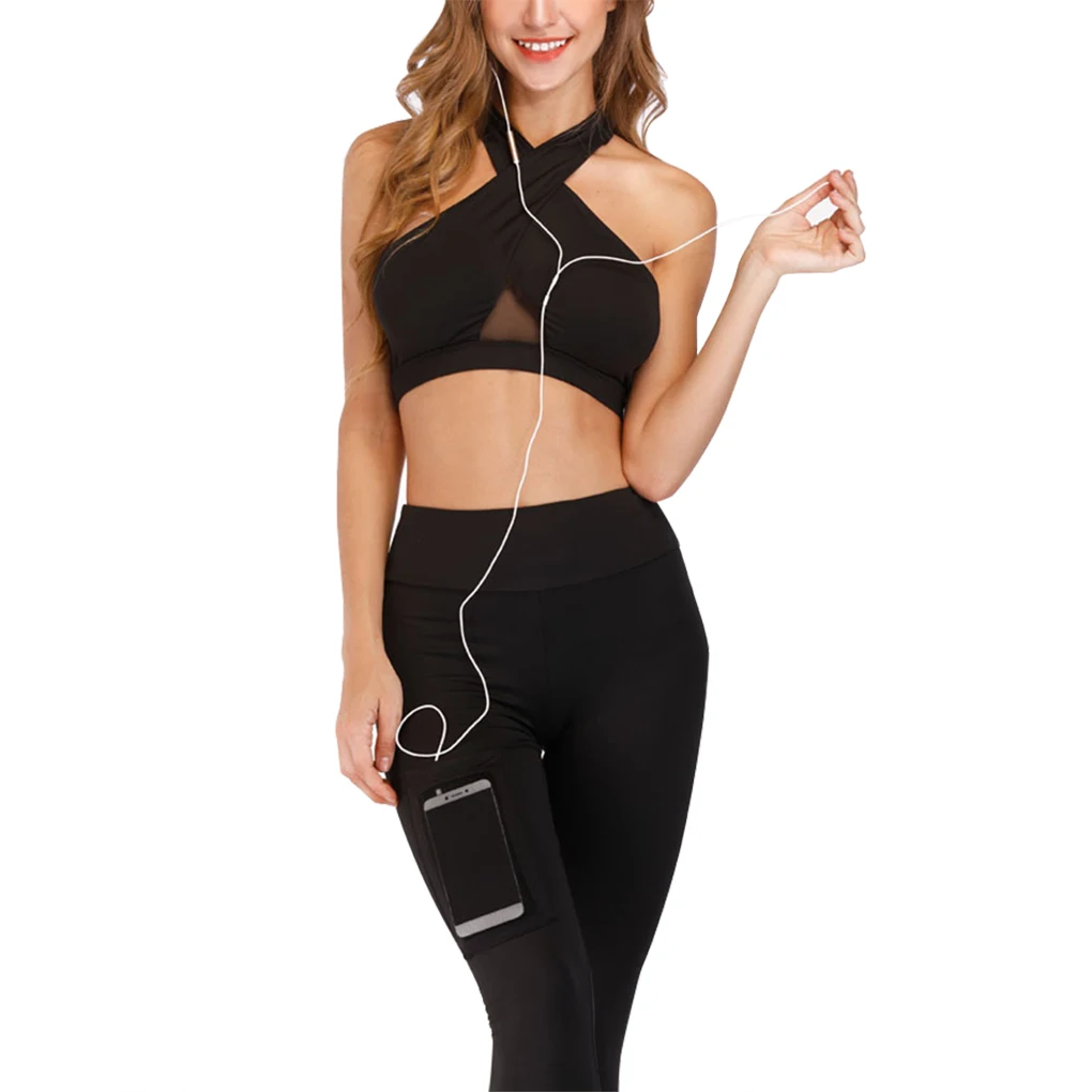 

High Waist Women Yoga Pants with Pocket Sporting Leggings Fitness Tights