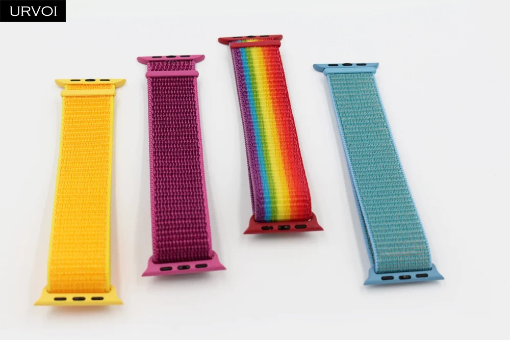 Спортивный ремешок URVOI для apple watch series 5 4 3 2 1 iWatch band NIKE + двухслойный