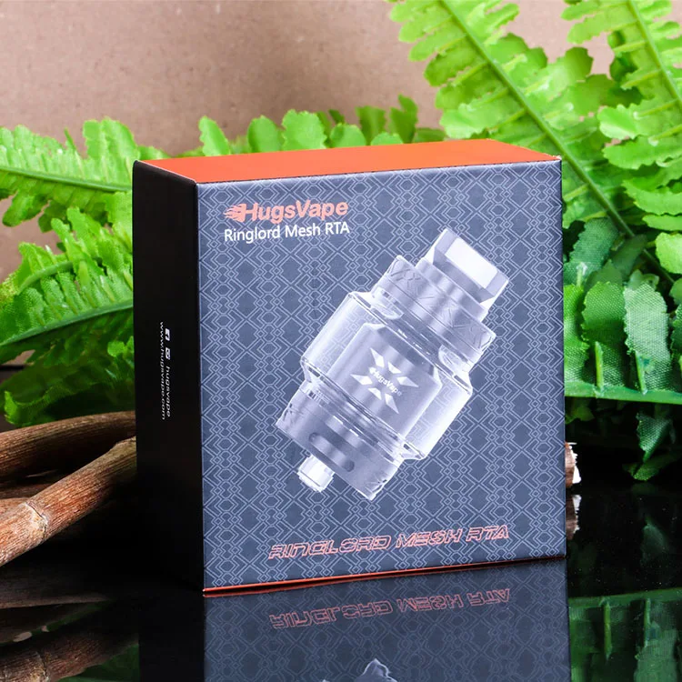 Новинка Hugsvape Ring Lord Mesh RTA Vape Tank 26 мм круглый воздушный поток одна катушка 2 мл/5 мл