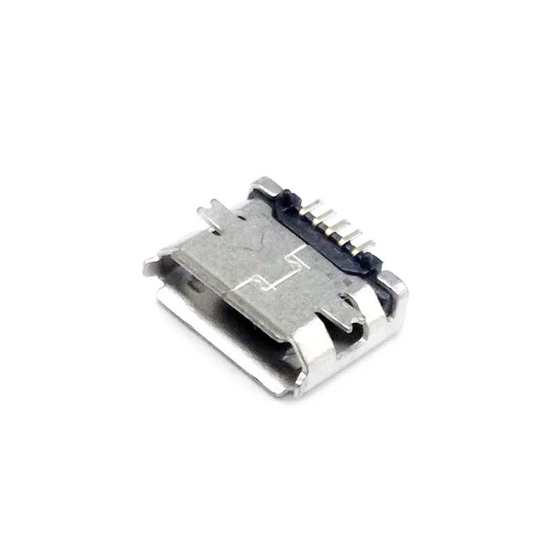 30 шт./лот 5 Pin Type B SMT Micro USB гнездовой разъем Плоский порт штепсельная вилка Sockect