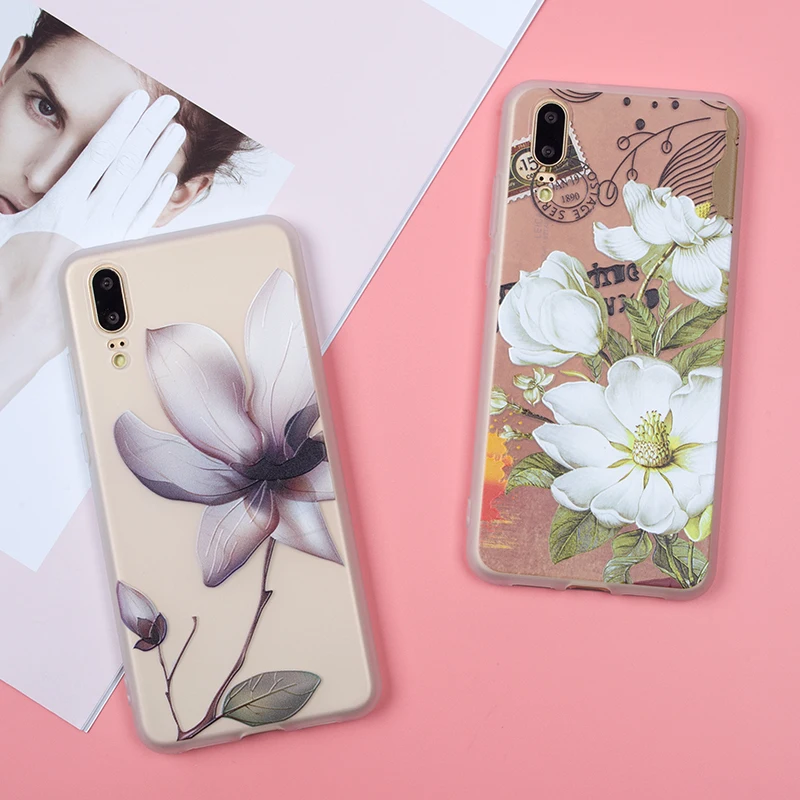 EIRMEON For Huawei Honor 9 Lite Case 10 6X 7X P8 P9 P10 P20 Soft TPU Florals Phone Back Covers Nova 2 Plus |