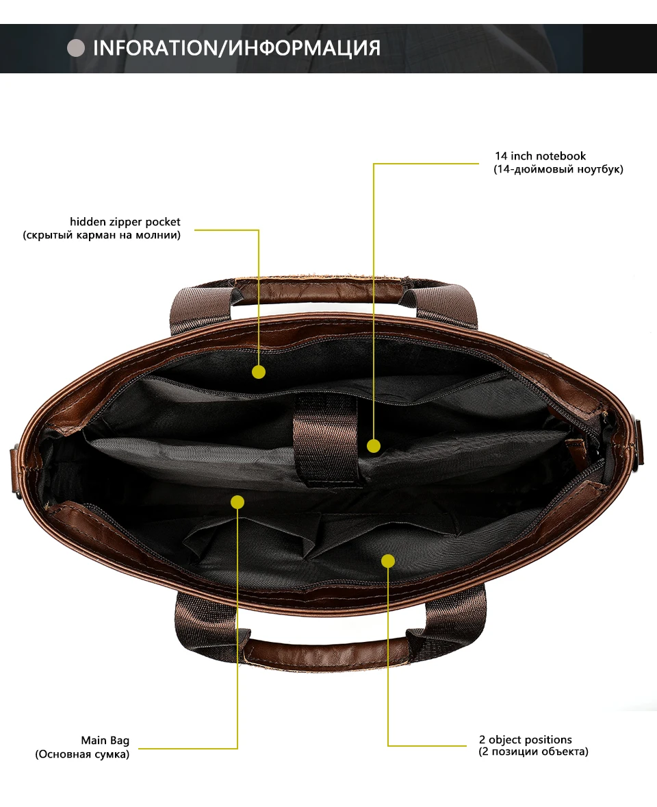 WESTAL мужской портфель кожаная сумка для ноутбука Мужская офисная из натуральной