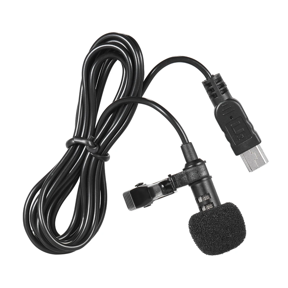 

Портативный Профессиональный 150 см мини всенаправленный стерео микрофон USB микрофон с зажимом для воротника для Gopro Hero 3 4 универсальная модель