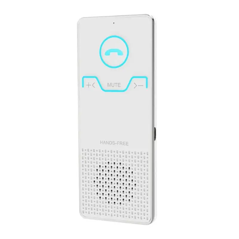 Белый Солнцезащитный козырек, динамик, телефон, беспроводной, Bluetooth, громкая связь, автомобильный комплект для мобильного телефона, Hands Free, автомобильный динамик с 2 Вт динамиком в автомобиле, Новинка - Название цвета: Белый