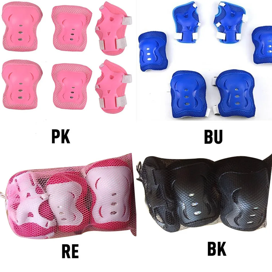 6 шт. Детские наколенники для катания на роликах скейтборде налокотники защитные