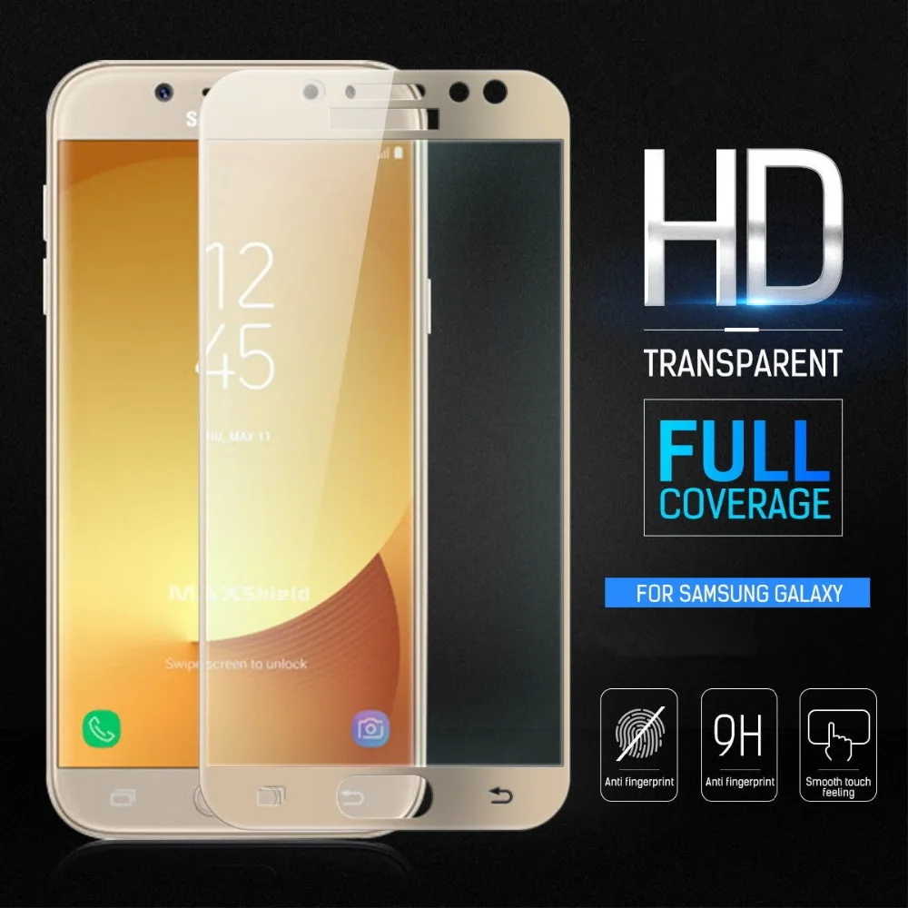 Закаленное стекло с полным покрытием для Samsung Galaxy A3 A5 A7 2017 J5 J7 2016 S7 S6 S5 Prime защита