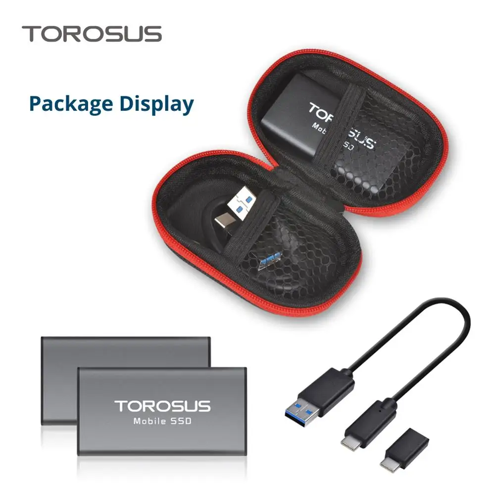 Внешний жесткий диск TOROSUS SSD 120 гб 250 гб 500 гб 1 тб твердотельный накопитель USB3.0 Type C для ноутбука телефона.