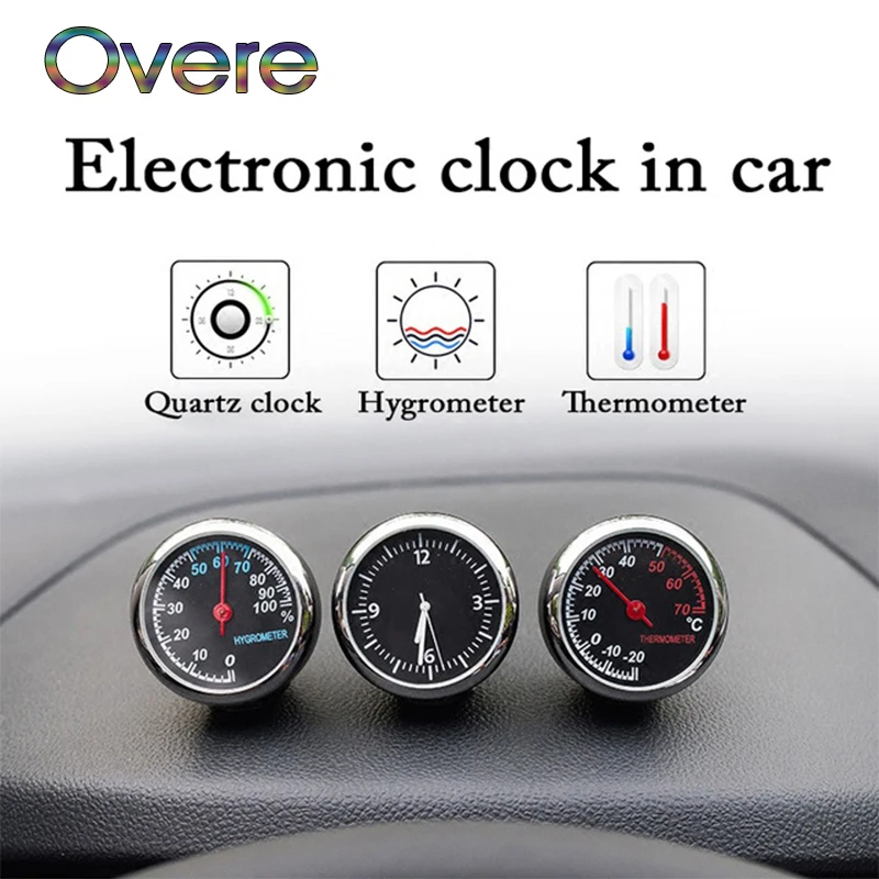 Overe мини автомобильные цифровые часы авто термометр гигрометр для BMW E60 E36 E46 E90 E39 E30