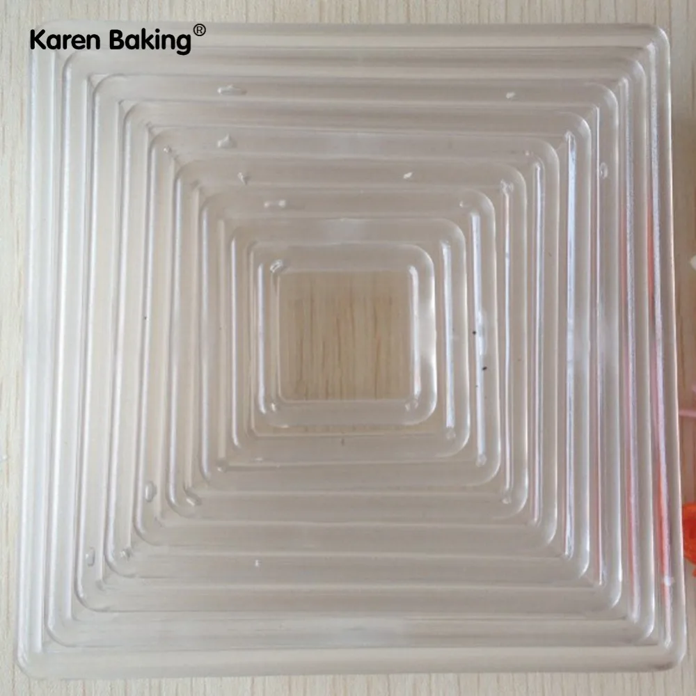 9 шт. установить новый квадрат Форма печенья торт украшения инструмент A021 | Дом и