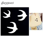 1 шт. женский макияж тела хна тату трафарет художественная живопись ласточка птицы дизайн водонепроницаемый хна тату трафарет паста бумага G77