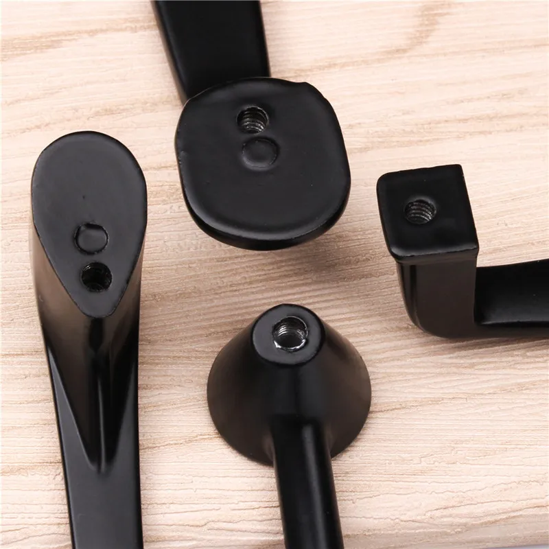 Ручки для шкафов из алюминиевого сплава черные ручки кухонного шкафа ящиков