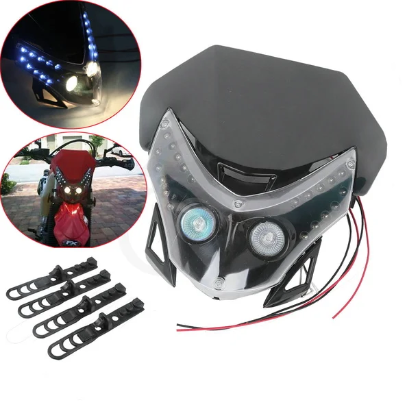 Новый двойной Спорт фар обтекатель для Honda Kawasaki Yamaha Naked Bike MX|dual sport headlight|headlight
