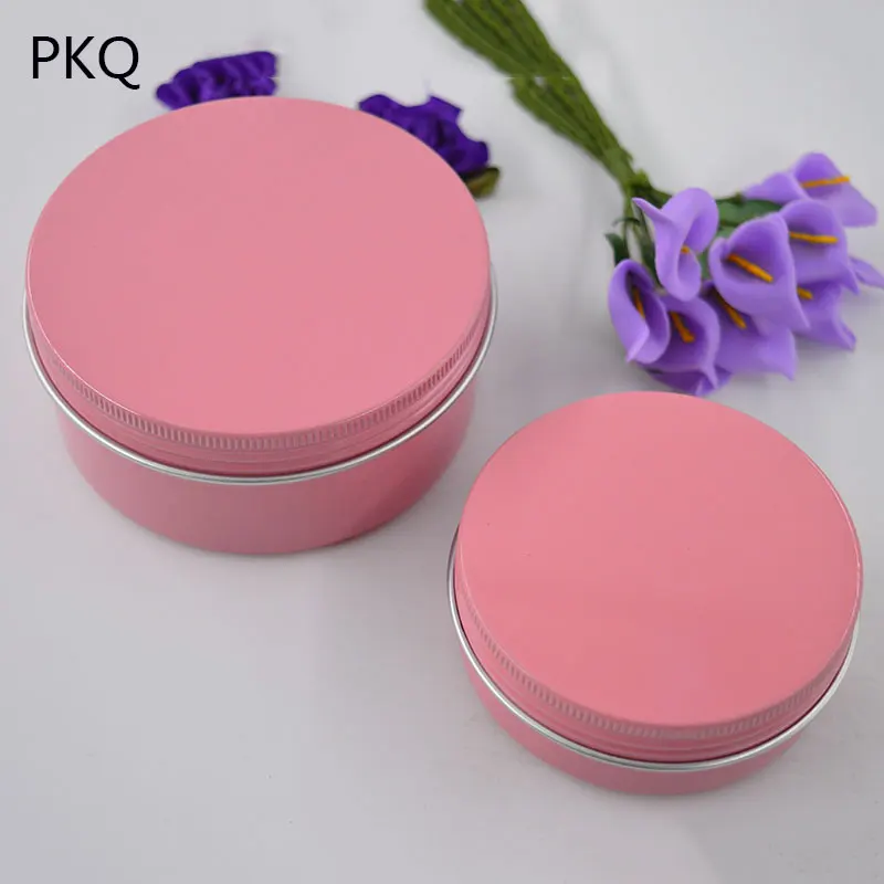 10 шт розовые алюминиевые банки пустая косметическая бутылка мазь крем образец