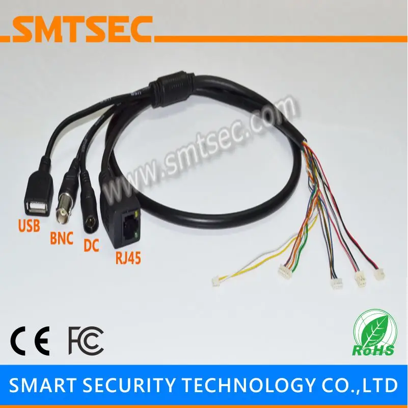 SMTSEC SIP E AFU кабель AF U RJ45 + BNC DC USB для серии IP модуль камеры|bnc bnc|usb usbbnc dc |