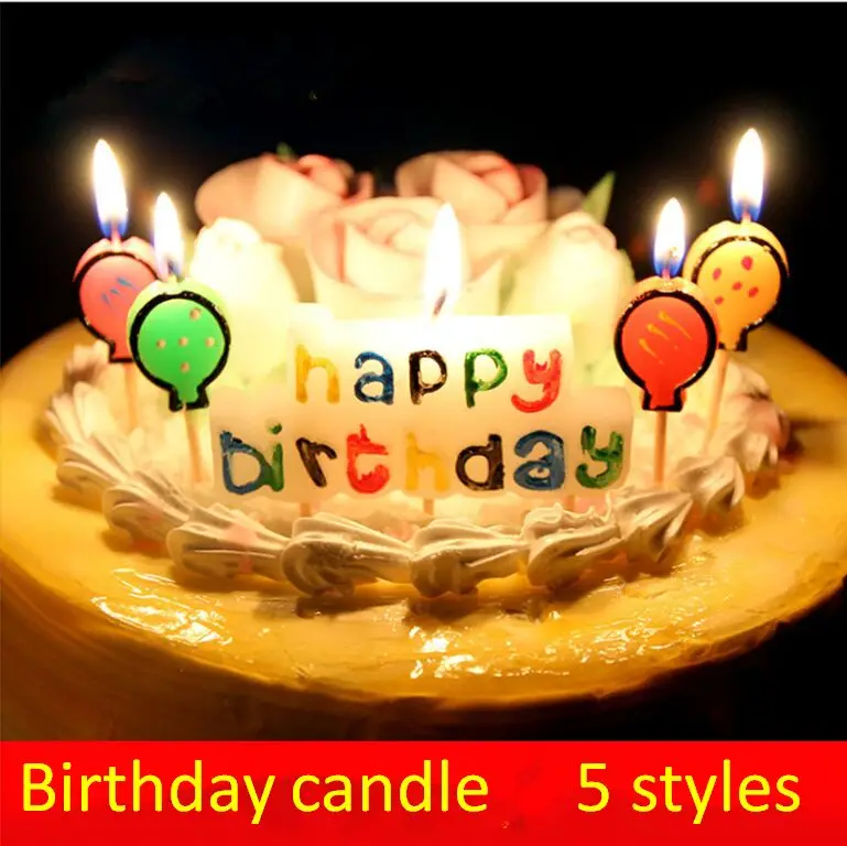 Свеча ко дню рождения торт свеча восковая украшение аксессуары для свечей 5