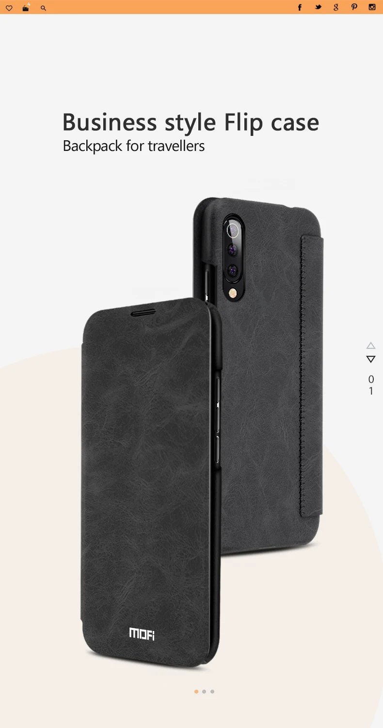 Для Xiaomi Mi9 флип-чехол Mofi Book Cover для Xiaomi Mi9 чехол из искусственной кожи полный чехол для Xiaomi Mi9 прозрачный Чехол кошелек карта