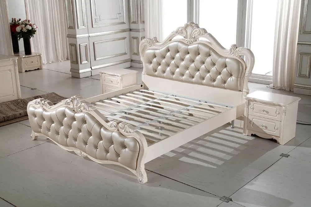 

F81106 Modern bedroom furniture factory price French style wooden bed