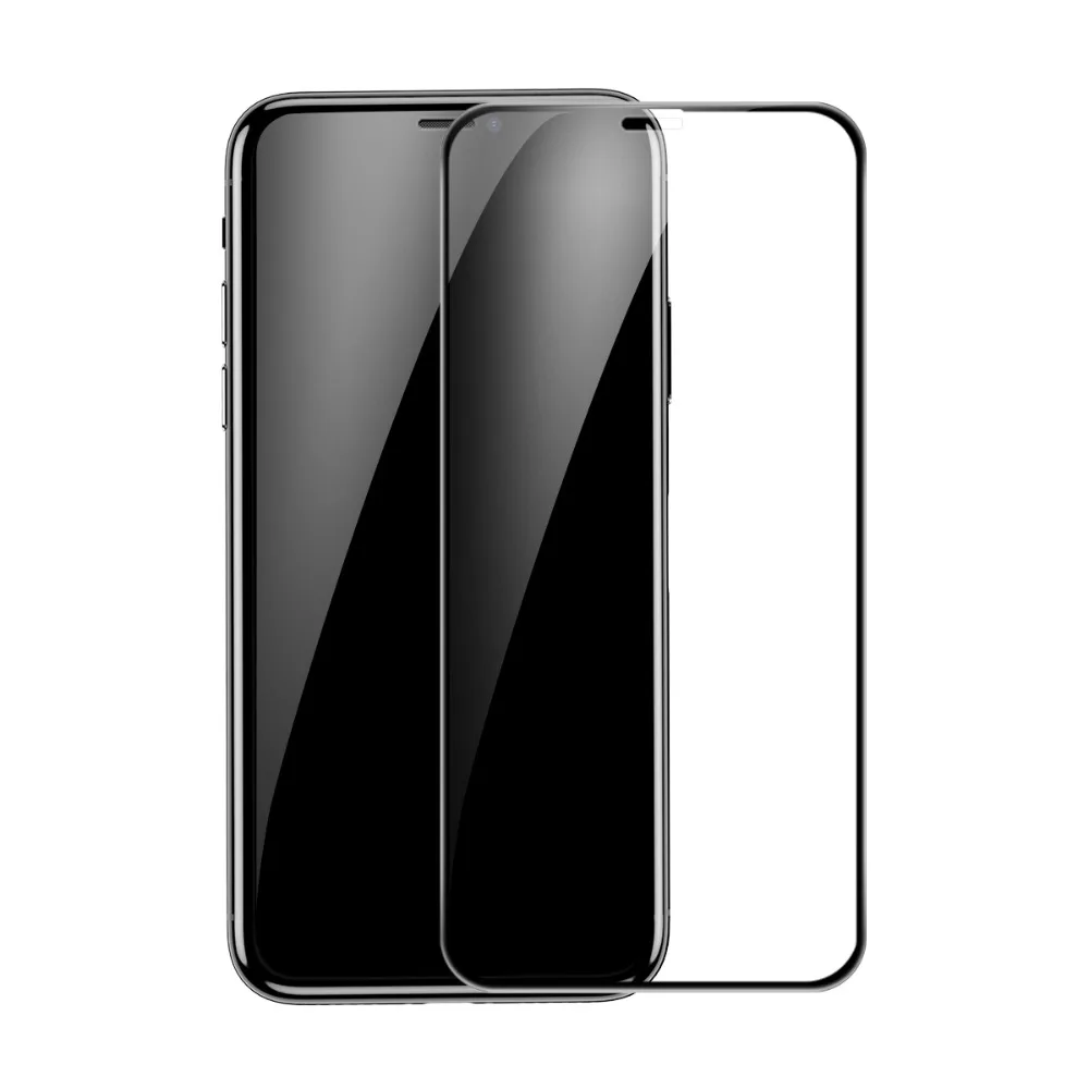 BASEUS закаленное Стекло для iPhone XR XS Max 0 3 мм Жесткая-изогнутые края полный Экран