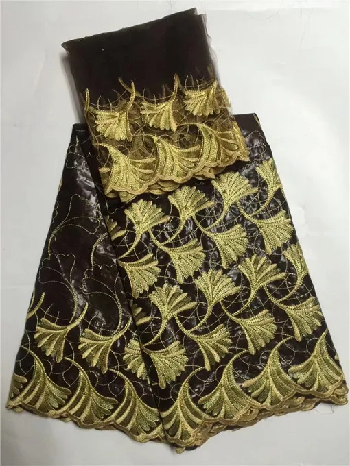 African Bazin Riche Lace Fabric With beads For Sewing Embroidered 5yards+2yards(LJ-12-17 |