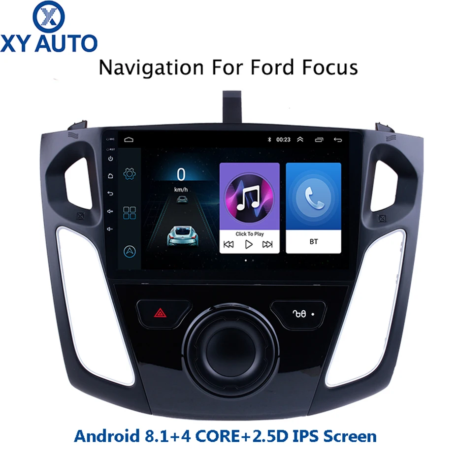 9 дюймовый 2.5D IPS закаленный HD мультисенсорный экран Android 8 1 NAVI для ford focus 2012-2015 с