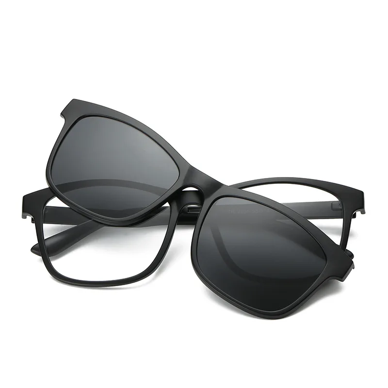 Поляризационные магнитные мужские очки с клипсой для близорукости легкие