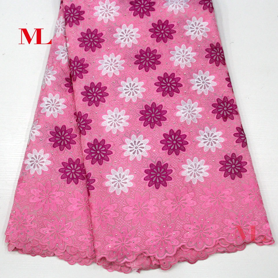 M&ampL 5yds Nigerian High Quality african lace fabric French gold bead rhinestones water soluble embroidery mc030 | Дом и сад