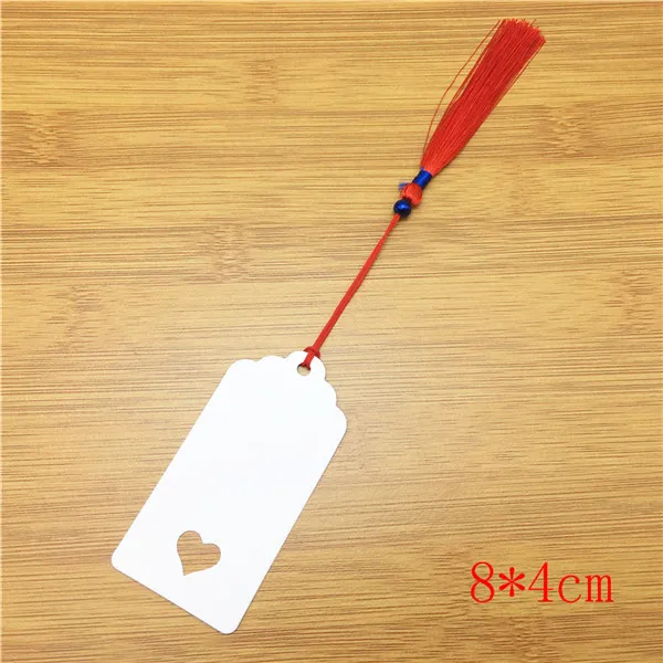 8x4cm white 12 шт крафт-бирка с классическими красными кисточками мульти-стиль пустой коричневый Картон Подарочная бирка GarPrice карта - Цвет: 8x4cm white
