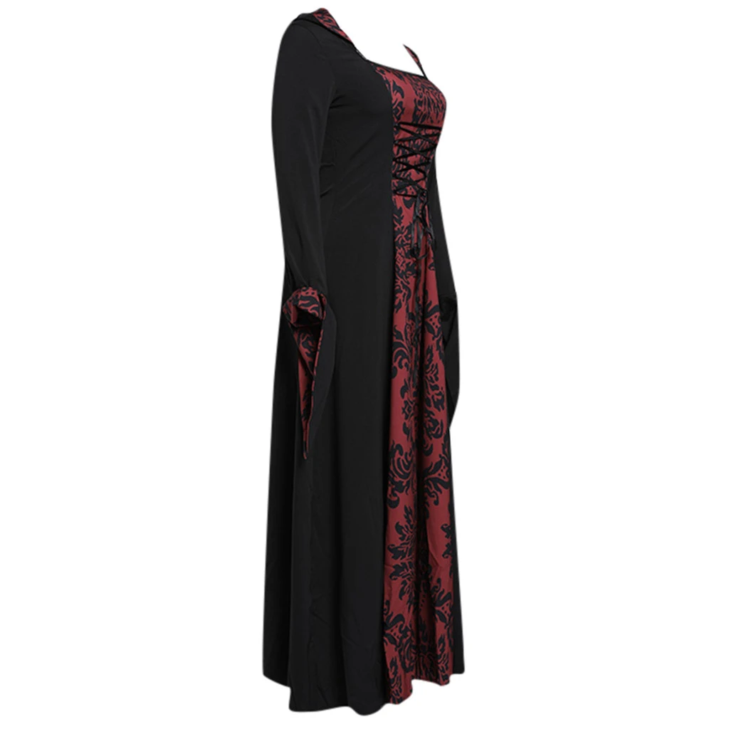 2019 новые женские модные винтажные Ретро готические Длинные рукава в пол большие