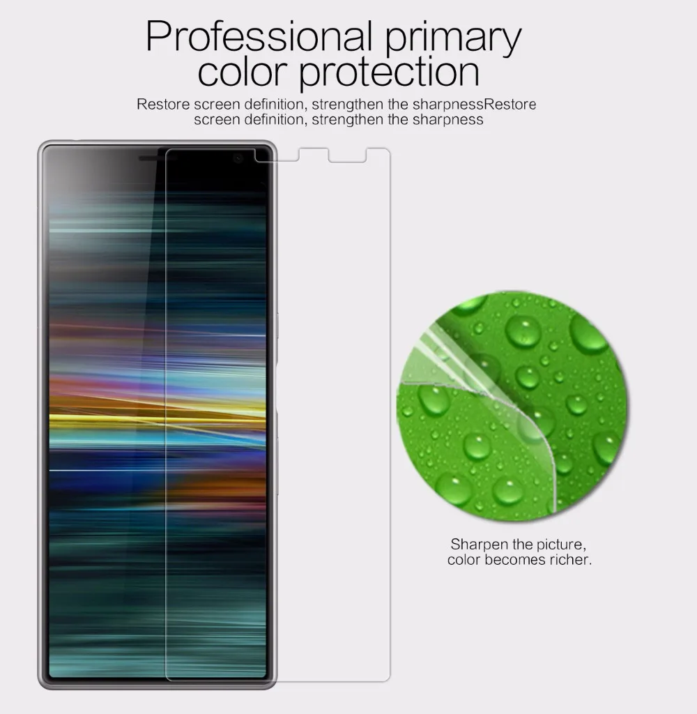 2 шт./партия Защитная пленка для экрана sony Xperia 10 Plus NILLKIN прозрачная глянцевая