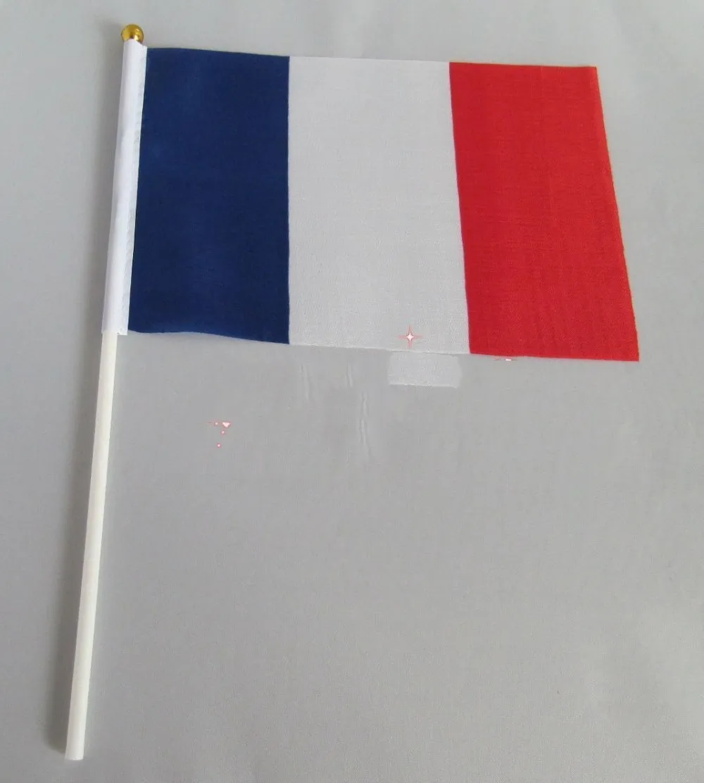 

14 * 21 cm France hand signal waving flag small banner flags