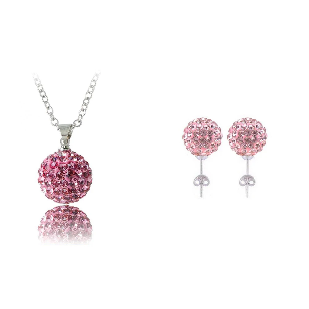 Новое поступление комплект ювелирных изделий кристалл глины набор кулон/Серьги