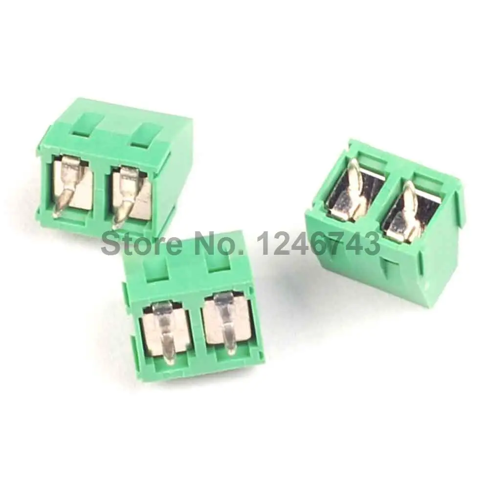 Винтовая Клеммная колодка 50 шт печатная плата коннектор высота: 5 08 мм/0 2 дюйма