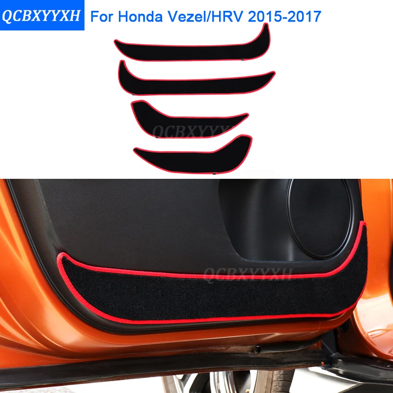 

2 colors Car - Styling Protector Side Edge Protection Pad Protected Anti-kick Door Mats Cover For Honda HRV VEZEL 2014-2017