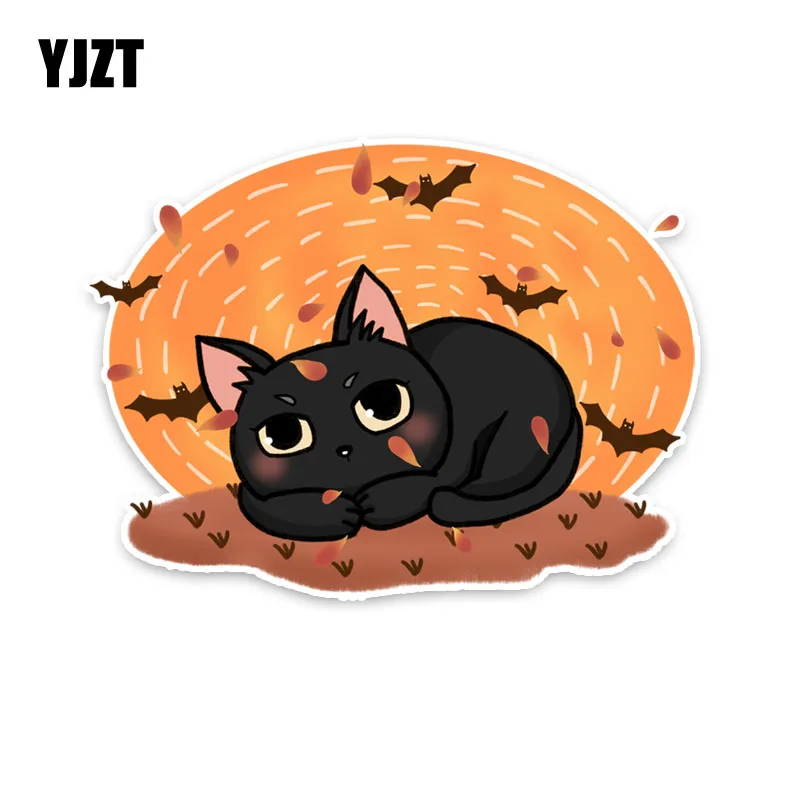 

Модная Светоотражающая наклейка YJZT 15,5 см * 11,4 см в виде кошки из ПВХ, декоративная графическая наклейка 5-1277