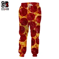 ogkb jogger pants men new long loose 3d casual pants printed red pizza hip hop big size clothes male autumn sweatpants homme