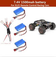 9125 110 scale remote control racing cars truck model spare parts batttery 7 4v 1500mah recharge battery add 3 to 1 charge line