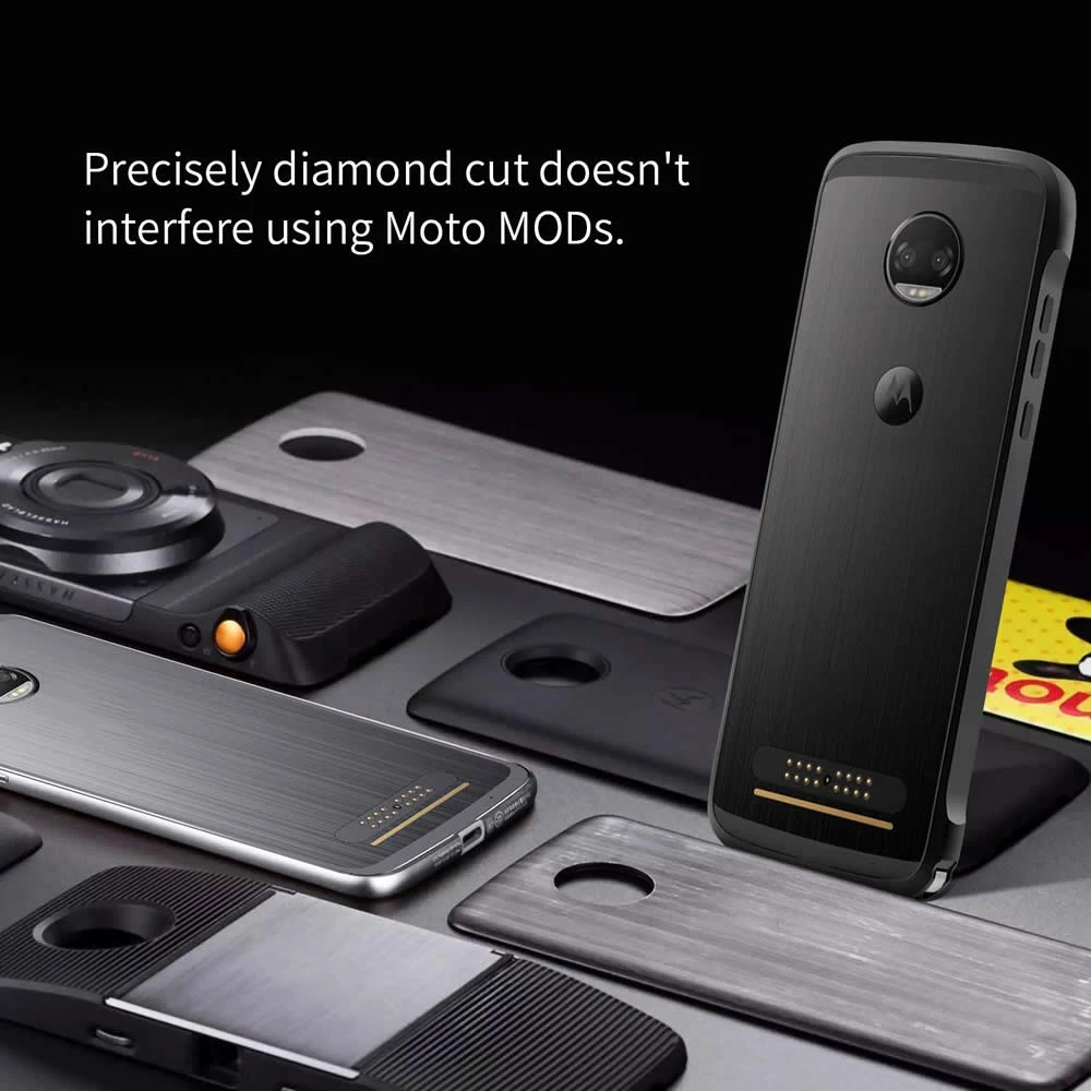 Чехол бампер Moto Z2 force z2 play совместимый с модами алюминиевый чехол металлической
