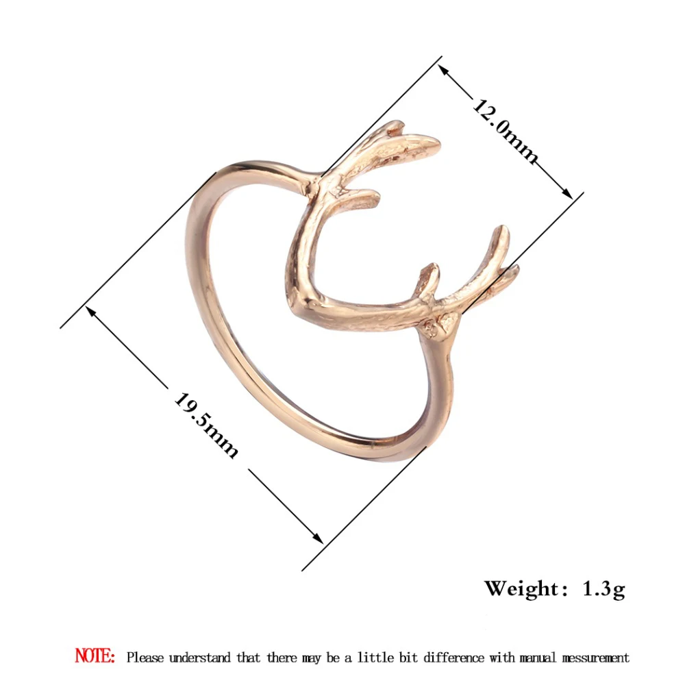 Todorova Deer Antler Reindeer Horn Animal Ring for Women Steampunk Accessories Jewelry Cheap Items Big Discount | Украшения и