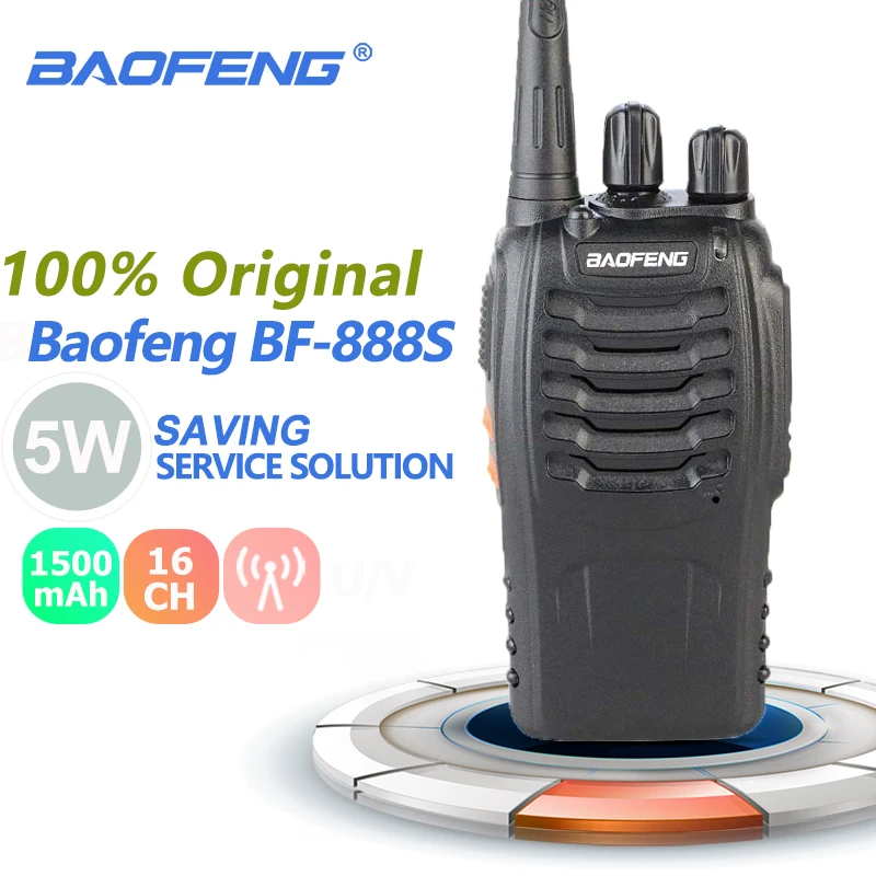 Baofeng BF 888S Портативный иди и болтай Walkie Talkie UHF приемно передающая радиоустановка