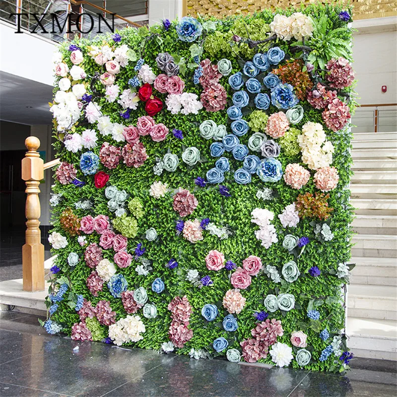 Wedding decoration props simulation plants wall lawn green wedding garden flower wall|Искусственные и сухие цветы| |