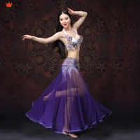 for oriental dance women dancewear belly dancing clothes outfits beaded belly dance costume 2 pcs set bra skirt