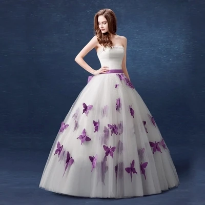 T23 Бабочка Роскошный Жемчуг Бальные Платья Плюс Размер Выполнено На Заказ