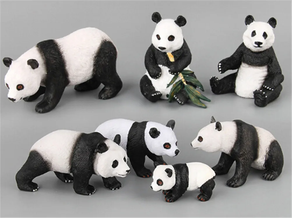 

Mini Creative Kawaii Panda Action Figures Plastic Preschool Toy Set Peripherals Kids Children Birthday Gift