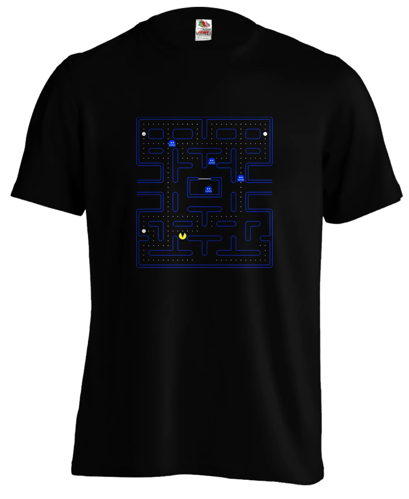 Pac Man Pacman Amiga Ретро Классическая футболка с высоким весом мягкий винил|Мужские
