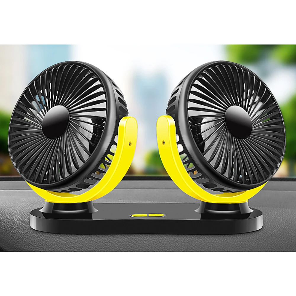 Vehicle Fan 12V 24V Small Electric for General Motor and Dual Head Shaking USB Large Freight Vehicles SUV Trucks | Автомобили и