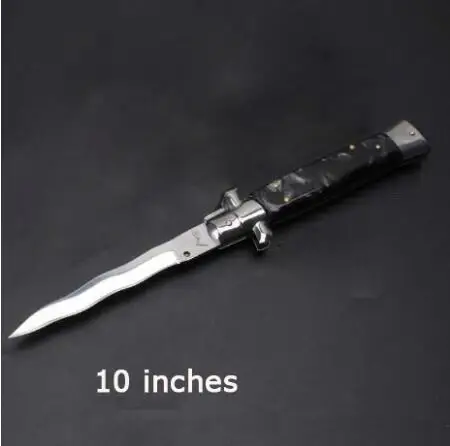 Italian AKC 13-10-9 inches outdoor multi-function portable knife 440C blade camping knife Mafia Fixed Blade Knife - Цвет: j