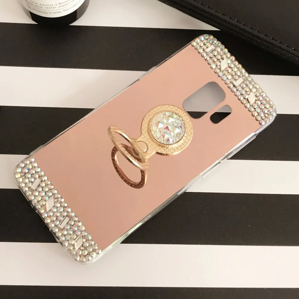 Зеркальный чехол для Samsung galaxy S3 S4 S5 S7 S6 edge plus S8 s9 s10 PLUS с кристаллами телефона